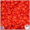 BeadTin Fire Red Transparent 9mm Barrel Plastic Pony Beads (500pcs)